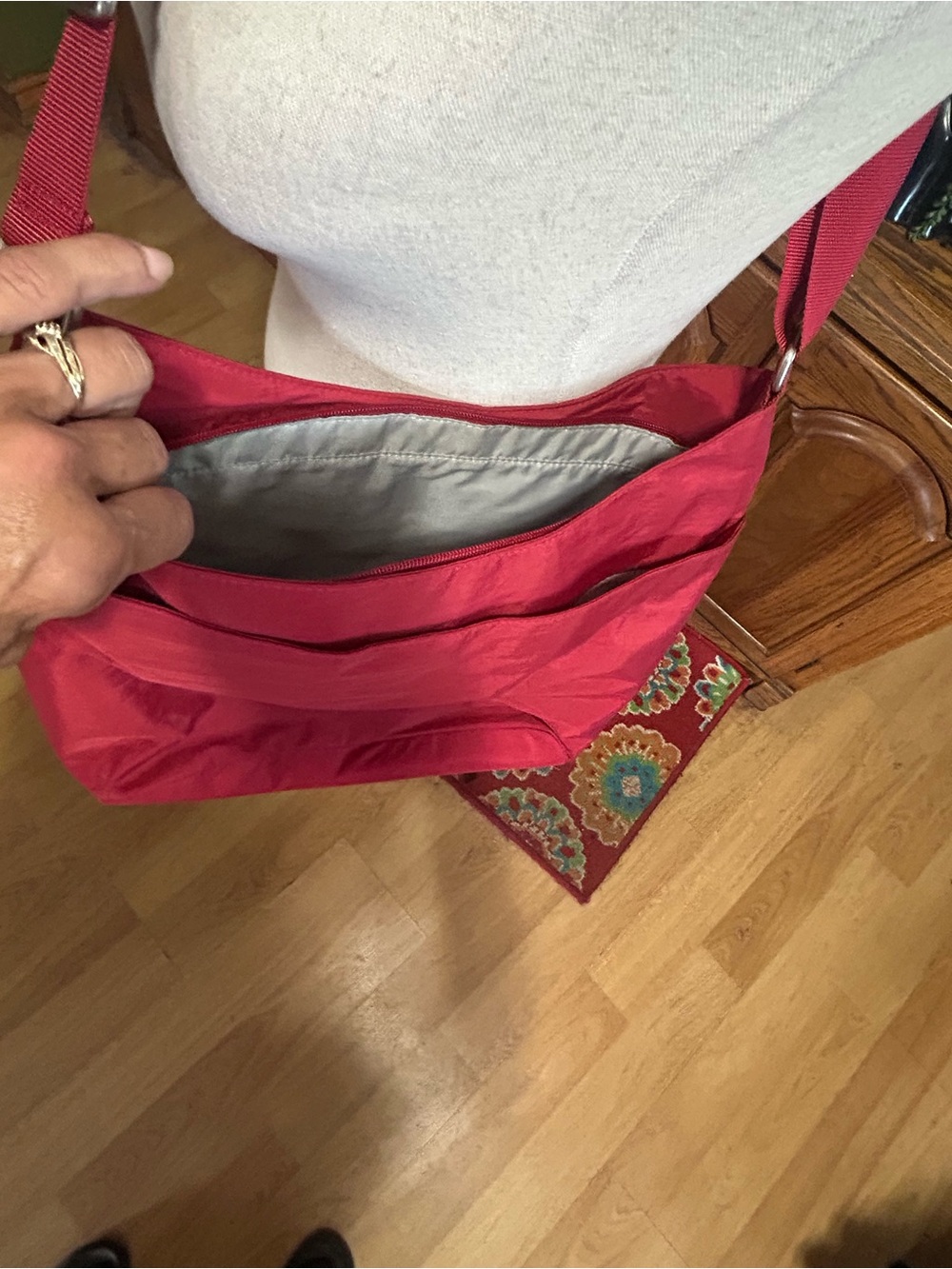 Baggallini Quilted Crossbody Bag - Deep Red - Picture 6 of 6